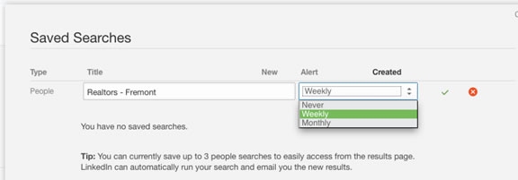 linkedIn Save Search