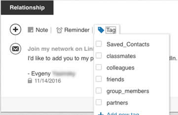 linkedIn - Relationship