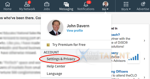 LinkedIn profile without notifying contacts