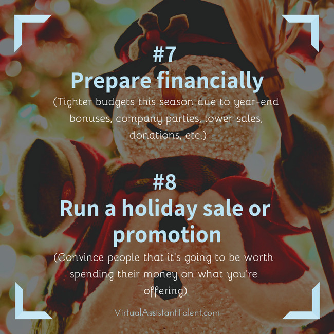 Winter Business Preparation: Prepare financially and Run a holiday sale